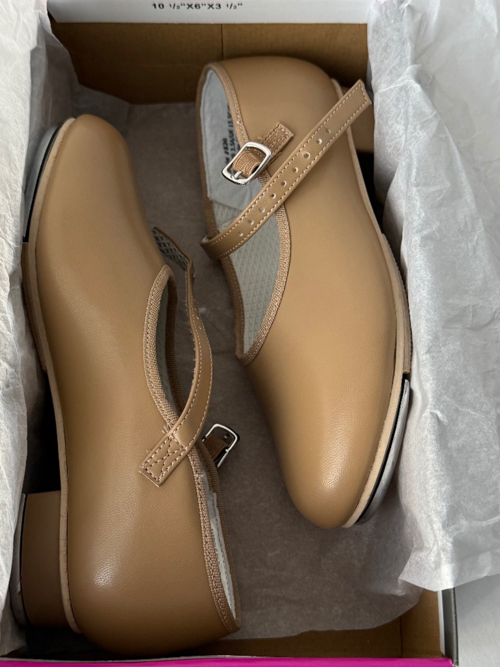 NEW in box! Revolution #826W U-Shell Tap Shoe Color: Dark Tan Size: 3.5A